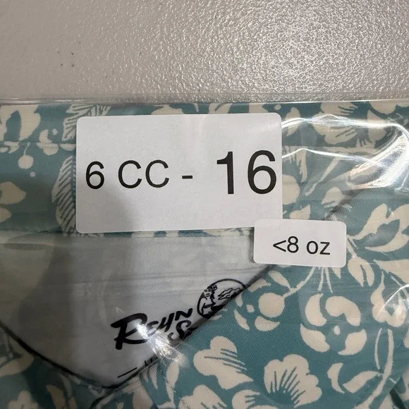 Reyn Spooner Performance Polo Shirt Mens Medium Blue Floral Pineapple Limited - Picture 8 of 8